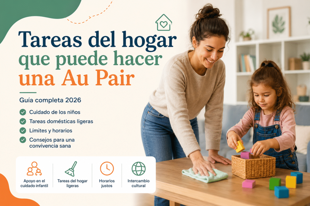 Tareas del hogar que puede hacer una Au Pair en 2026
